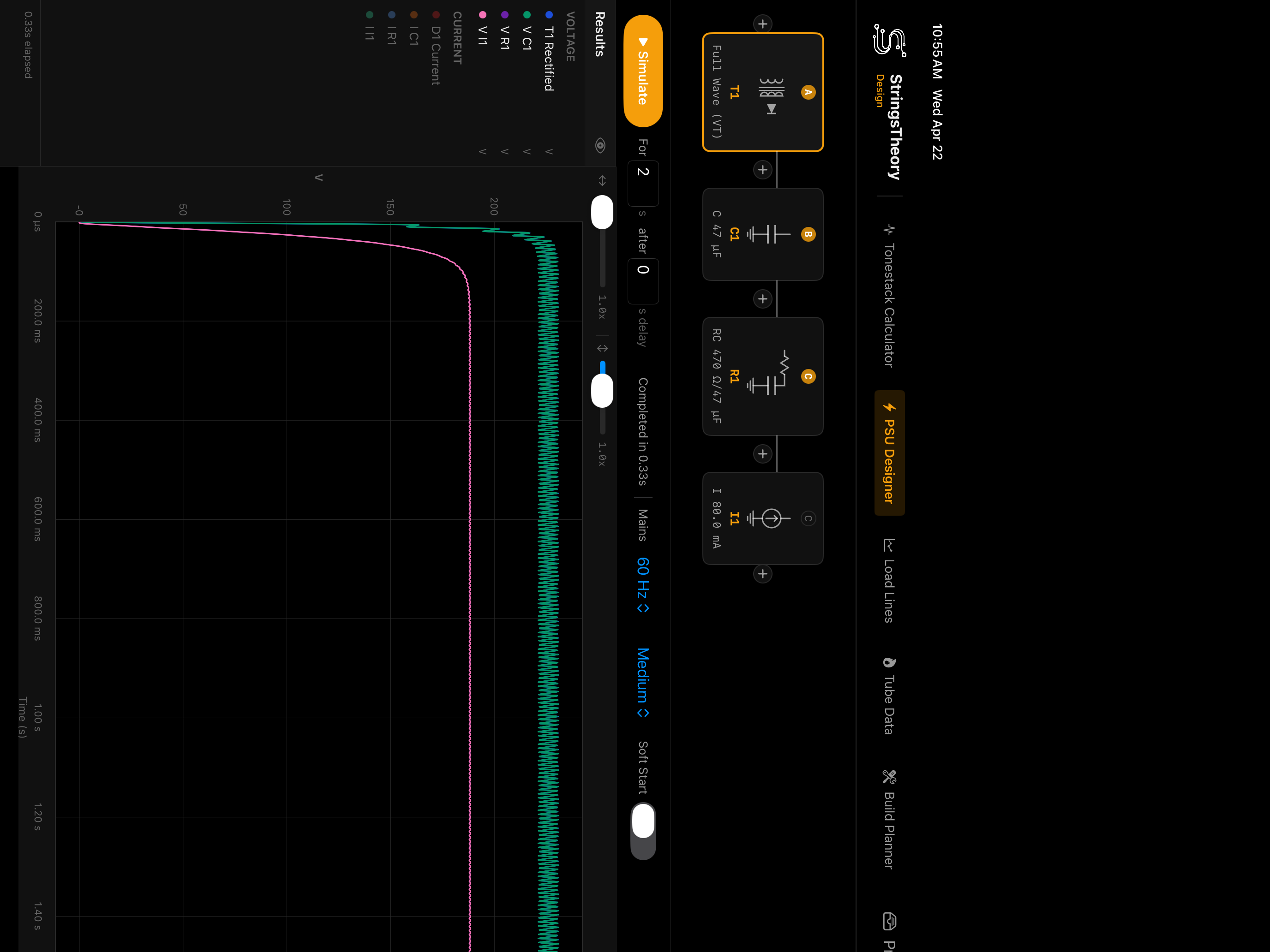 PSU Designer on iPad