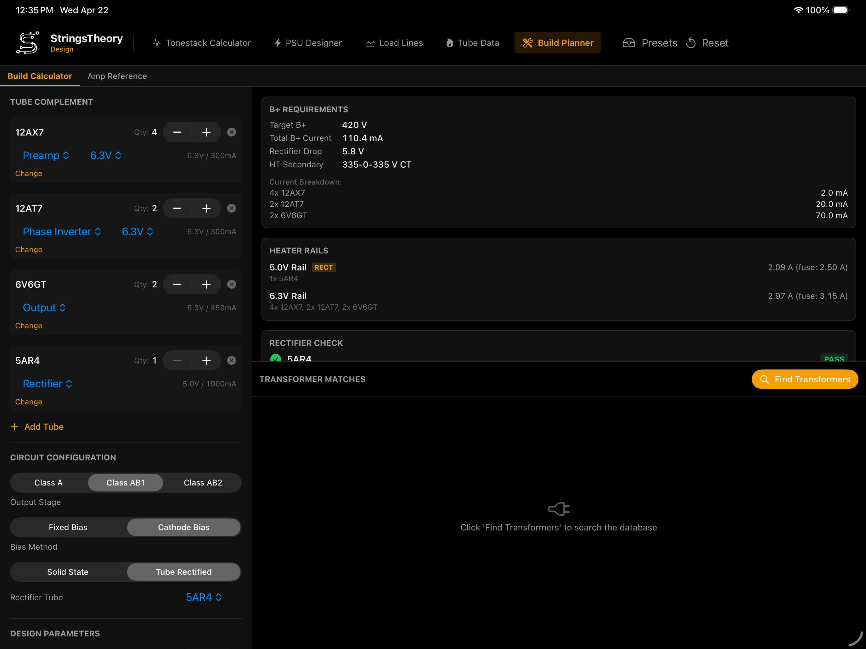 Build Planner on iPad