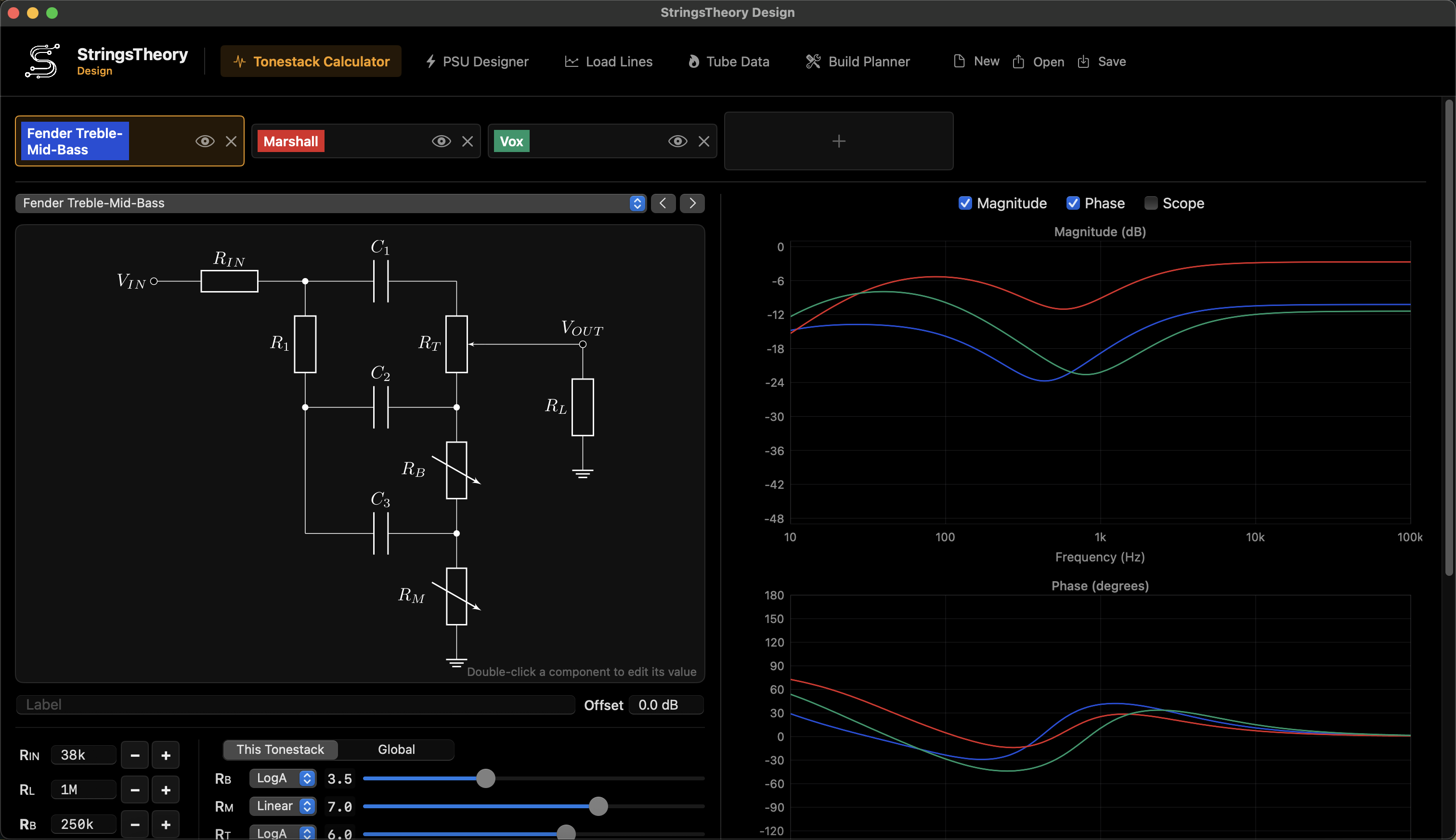 Tonestack Calculator on Mac