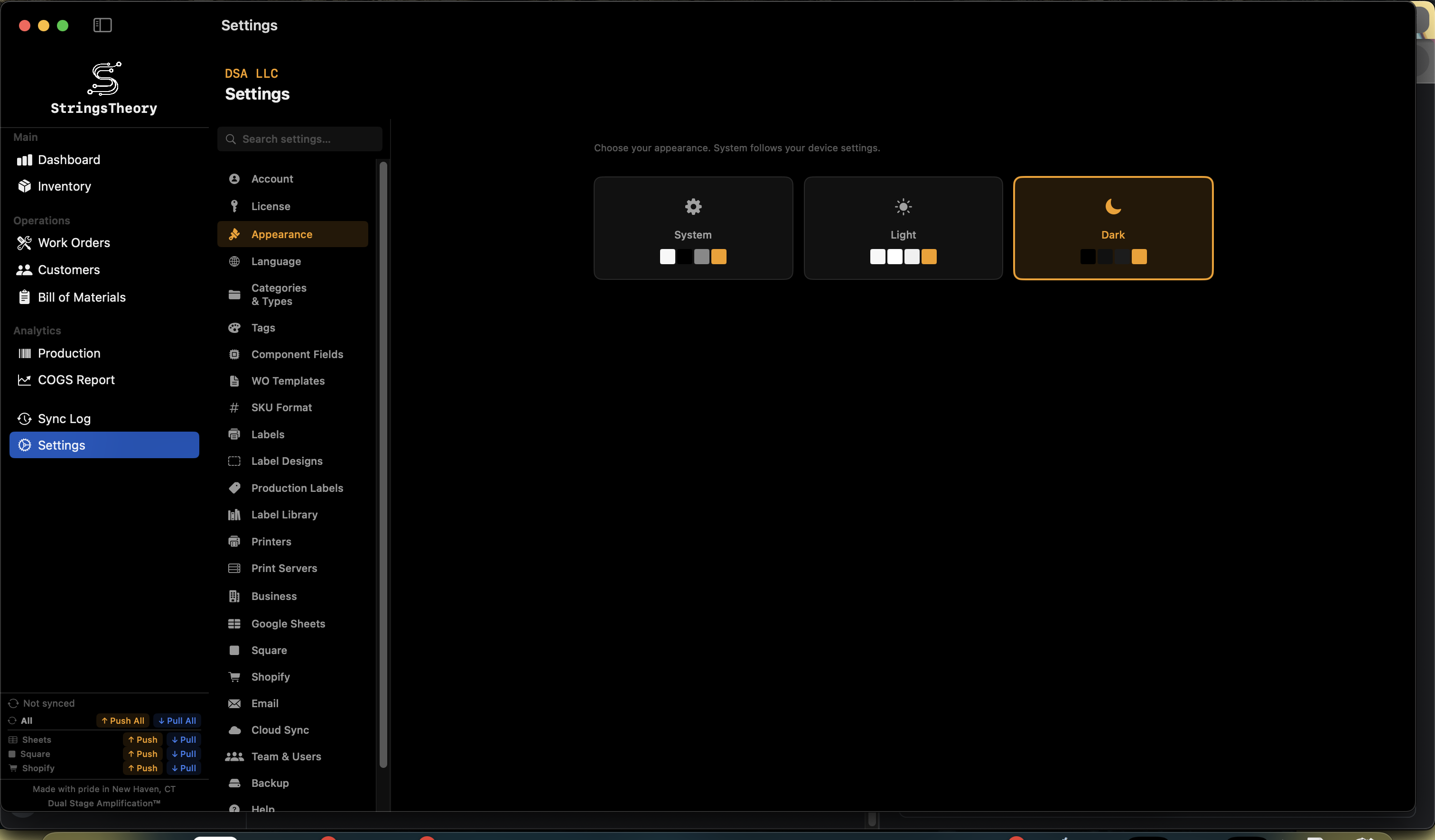 StringsTheory settings on Mac