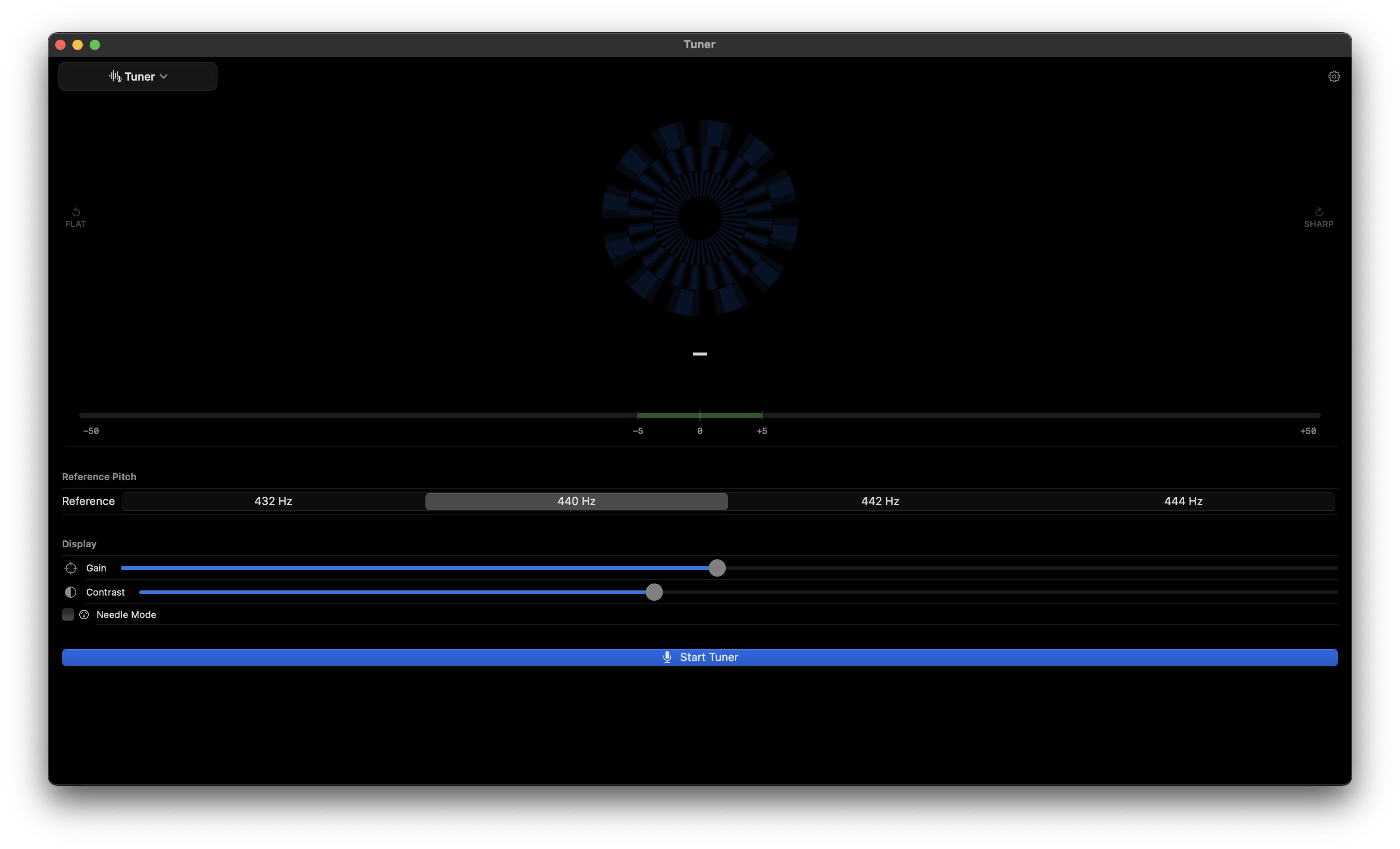 Chromatic tuner on Mac